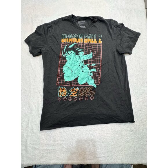 DBZ Dragon Ball Z Son Goku Graphic T-Shirt Men's Size 2XL Black Cotton Shirt NWT - Picture 2 of 8